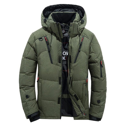 Jaqueta Masculina de Inverno Térmica com Capuz