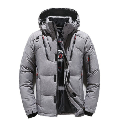 Jaqueta Masculina de Inverno Térmica com Capuz