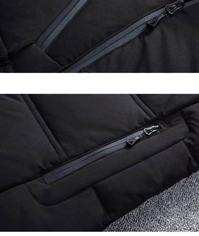 Jaqueta Masculina de Inverno Térmica com Capuz